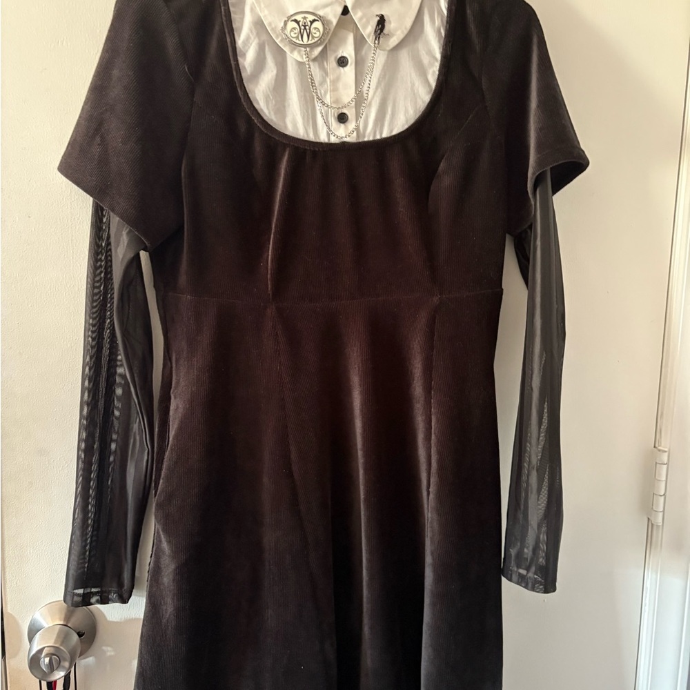 Hot Topic Wednesday Velvet Mini Dress